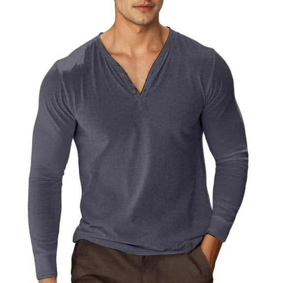 VJATTWR Oversized T Shirts for Men Long Sleeve Retro Distressed Pullover Shirts Crewneck Wash Tee Tops 2026 Fall Sweatshirt Coffee M L