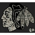 thumbnail image 2 of Men's Chicago Blackhawks Black Rink Warrior Pullover Hoodie, 2 of 2