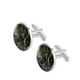 thumbnail image 2 of Tropical Plants Elegant Dress Shirt Cufflink Set - Stainless Steel for Formal Attire - for Business Meetings, 2 of 6