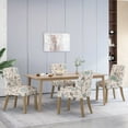 thumbnail image 1 of GDF Studio Gladwin Contemporary Fabric Dining Chairs, Set of 4, Light Beige, Blue, and Natural, 1 of 7