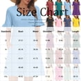 thumbnail image 3 of Delconic Women’s Short Sleeve V Neck Ruffle Hem Casual Loose Fit Dress with Pockets for Daily Wear and Leisure Activities Coffee L, 3 of 5