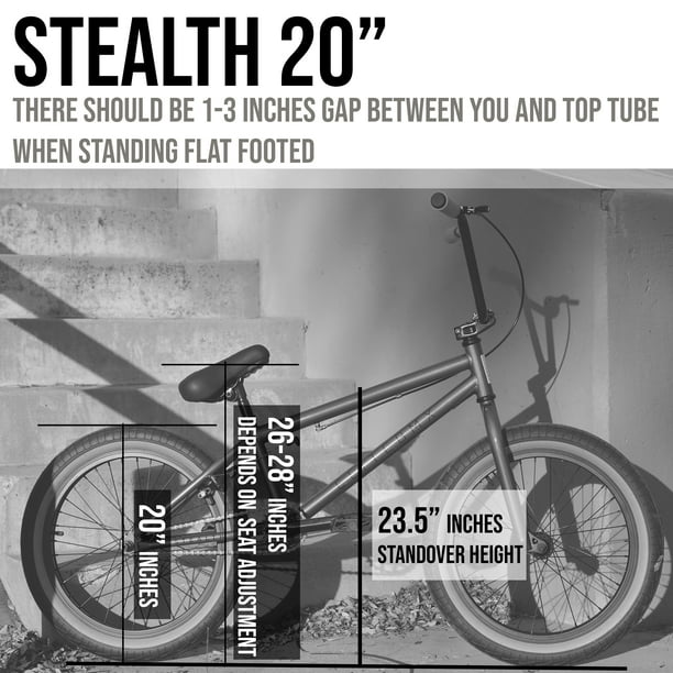 elite 20 bmx bicycle the stealth freestyle bike 20” & 16