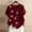 Red, variant on Womens Tops Plus Size Round Neck Short Sleeve Flower Printing Loose Summer Casual T Shirts Blouse Sales or Navy M