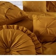 thumbnail image 4 of Chezmoi Collection Sydney 7-Piece Pinch Pleat Comforter Set, Lightweight Pintuck Bedding for All Season, California King, Spice, 4 of 9