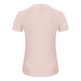 thumbnail image 5 of KBZDBZC Womens Summer Tops Women's Short Sleeve Crewneck Ribbed Knit Tops Summer Casual Slim Fit Basic Tee Shirts Womens Tops (Pink,L), 5 of 5