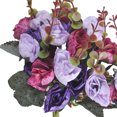 thumbnail image 4 of Worallymy 2 uds 21 cabezas ramo de rosas artificiales tela de simulación decoración Floral hogar boda flor falsa púrpura Worallymy JD735807111, 4 of 6