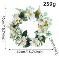 thumbnail image 2 of TVYTYAT Magnolia Wreath Spring Decor - 15.7" Faux Flower Hoop with Twigs for Door Wall Hanging, Home Garden Wedding Decorations, 2 of 6