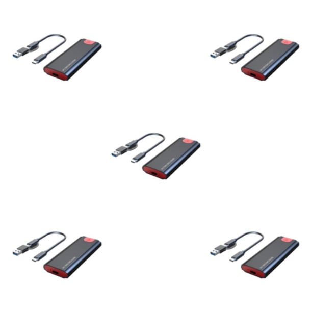 Sidaley M.2 NVMe SSD Recinto Aluminio USB3.1 HDD Box Portátil Ligero USB3.2 USB-C Disco duro móvil Negro 2 1 Cable Type2 NO2
