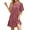 1# Red Floral, variant on SHIBEVER Summer Dresses for Women Short Sleeve Crew Neck Shirt Dress Casual Ruffle Hem Solid Color Loose Mini Dresses