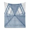 thumbnail image 1 of Futuristic Soft Flannel Fleece Blanket, Corridor Futuristic Spaceship Inside Technology Modern Building Indoor Artwork Print, Cozy Plush for Indoor and Outdoor Use, 50" x 70", White, by Ambesonne, 1 of 6