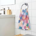 thumbnail image 3 of Yayeee 100% Cotton Hand Towels for Bathroom 16" x 28" Soft Absorbent Kitchen Towel, Light Colorful Circles, 3 of 7