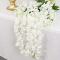 thumbnail image 2 of Efavormart 5 Bushes 44" White Artificial Wisteria Vine Ratta Silk Hanging Garland Wedding Decor, 2 of 9