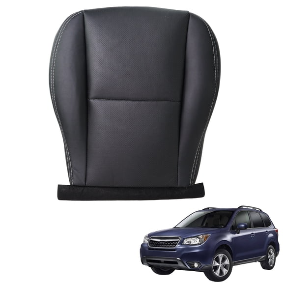 Driver Side Bottom Perforated Microfiber Leather Seat Cover Black Compatible with Subaru Forester 2014 2015 2016