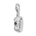 thumbnail image 4 of FB Jewels Sterling Silver 3-D Polished Movable Camera w/Lobster Clasp Charm, 4 of 4