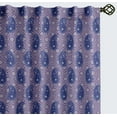 thumbnail image 2 of Vargottam Cotton Canvas Curtains - 90" Long Drapes for Tall Windows or Balcony Doors - Set of 2 Panels, 52"x90" - Light Filtering Rod Pocket/Back Tab Drapes, 3-in-1 Hanging - Block Design (Purple), 2 of 8