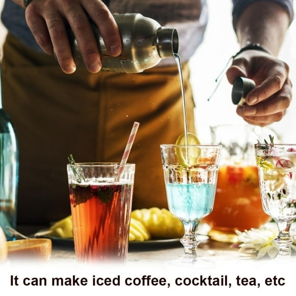 Stainless Steel Cocktail Shaker Drinks Wine Maker Martini Wine Shaker Mixer for Bar Home with Strainer, 550ml