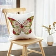 thumbnail image 5 of LALILO Throw Pillow Covers Butterfly With Ornaments Roses Flowers Cushion Cover 18" x 18", 2 Pack, 5 of 6