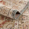 thumbnail image 6 of Hauteloom Peeta Boho Faded Vintage Look Oriental Medallion Area Rug - Farmhouse Traditional Floral Carpet for Living Room, Bedroom, Dining Room - Cream, Pink, Blush - 6'7" x 9', 6 of 10
