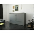thumbnail image 4 of AFI Hamilton Full Solid Wood Murphy Bed Chest with Built-In Charger in Gray, 4 of 6