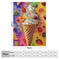 thumbnail image 4 of Orinice Ice Cream Blanket,Colorful Flannel Throw Blankets,Soft Warm Lightweight Cozy Plush Throws for Bedroom Sofa Home Decor Gifts for Women Girls  60x80in, 4 of 6