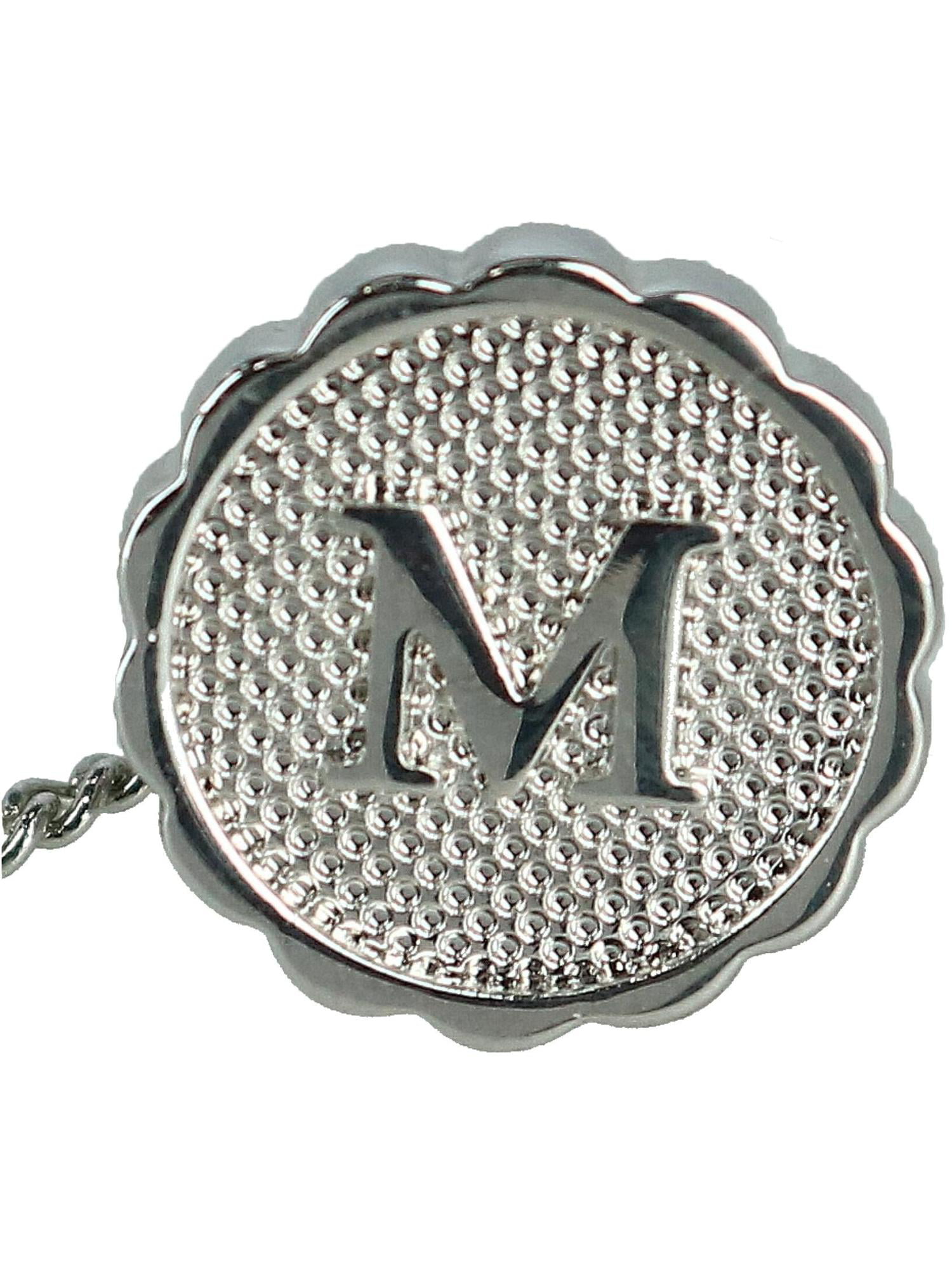 Ascentix Mens Silver Tie Tack with Initial 