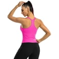 thumbnail image 5 of Charmo Women's Scoop Neck Ribbed Tank Tops Slim Straps Cropped Tops Built in Bra, 5 of 5