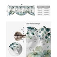 thumbnail image 4 of Tie Up Valance Curtain for Kitchen,Thanksgiving Green Blue Pumpkin Rod Pocket Short Curtains Adjustable Tie-Up Shade Valances,Eucalyptus Leaves Window Treatment for Bathroom Living Room Bedroom, 4 of 8