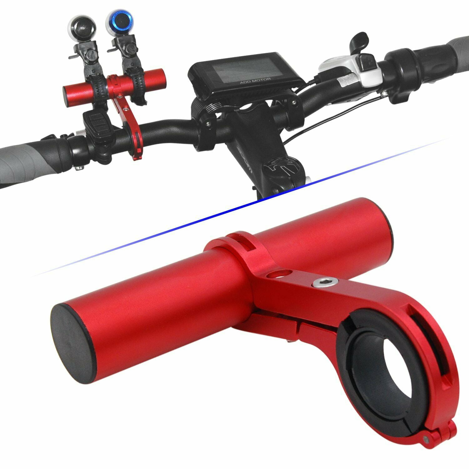Addmotor Bike Handlebar Extender, 4 inch Bicycle Handlebar Holder