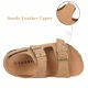thumbnail image 3 of Sandalias ZUSERIS para niños pequeños, cómodas, con punta abierta, para interiores y exteriores, bonita plantilla de corcho con hebilla ajustable, marrones, 8 niños pequeños = etiqueta 25, 3 of 6