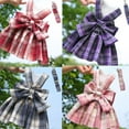 thumbnail image 6 of Pet Dog Dress Vest Plaid Skirt Puppy Small Dog Cat Harness and Walking Leads Set, 6 of 11