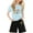 Light Blue, variant on Girls Summer Outfits Back To School Print Short Sleeve Top and Pants Comfy Set Girls Clothes White1 8-9 Years