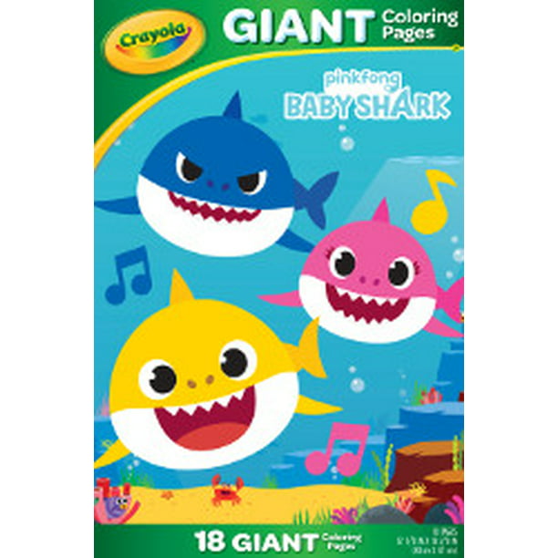 Crayola Baby Shark Giant Coloring Pages Walmart Com Walmart Com