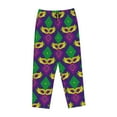 thumbnail image 4 of Haiem Mardi Gras Carnival3 Women's Pajama Pants Ultra Lightweight Pjs Bottoms Sleepwear Bottom Pants With Pocket Drawstring-Small, 4 of 9