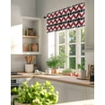thumbnail image 6 of Abstract Geometric Window Valance Curtain Red Black Minimalist Rod Pocket Short Curtain for Living Room, Bedroom & Kitchen Window Decor 60x18in, 6 of 8