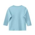 thumbnail image 5 of Kids Girls T Shirts Floral Daisy Graphic Long Sleeve Crewneck Pullover Cute Casual Blouses Tops Light Blue 130, 5 of 5