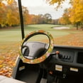 thumbnail image 3 of HUIACONG Hippie Flowers Golf Cart Steering Wheel Cover Comfortable Flannel Fabric Golf Cart Steering Wheel Protection Warm Comfortable Universal Fit EZGO Yamaha Club Cars, 3 of 7