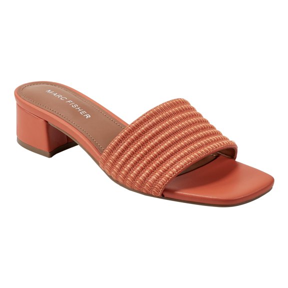 Marc Fisher Women's CASALA Heeled Sandal, Orange 800, 5