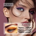 thumbnail image 3 of 20 Pairs Reusable Colored Eyeliners Stickers Set, Self-Adhesive Glitter Eye-Liners Stickers for Eyes, Shiny Three-Dimensional Eye Line Strip Sticker Kit for Women Eyes Makeup, Red+Yellow+Purple+Black, 3 of 7