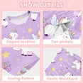 thumbnail image 5 of Purple Unicorn Cozy Soft Long Sleeves Top and Pants 2 Piece Cool Pjs Pajamas Set Sleepwear Size 3-11Y, 5 of 6