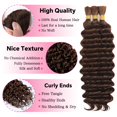 thumbnail image 2 of Trenzado de cabello humano a granel AKONSOUL, marrón chocolate, 110 g, 56 cm, 2 of 7