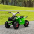 thumbnail image 6 of Aosom Kids Atv Quad Car,6V Four-Wheeler for Kids with Forward Backward Function,Wear-Resistant Wheels for Toddlers Ages 18-36 Months,Green,Green Plastic Toys Kids Bikes Riding Toys, 6 of 8