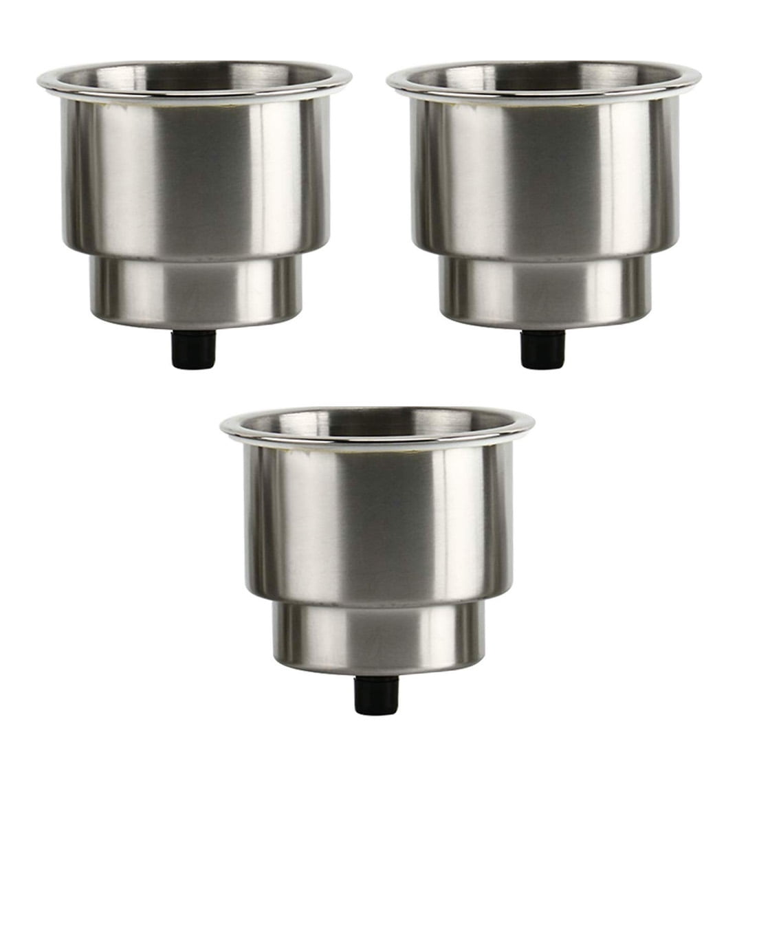 HYDDNice 3pcs Recessed Stainless Steel Cup Drink Holder with Drain for