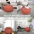 thumbnail image 4 of Christopher Knight Home Nahunta Pouf, Coral, 4 of 9