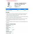 thumbnail image 2 of Fuel Pump - Compatible with 2010 - 2012 Ford Fusion FWD 3.0L V6 2011, 2 of 2