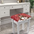 thumbnail image 5 of FOR U DESIGNS Snowman Snowflake Red Pattern Stool Covers Rectangle 2 Pack Anti-Dust Bar Stool Covers Breathable Stool Upholstered Protector Slipcover Vanity Chair Cover Christmas Decor, 5 of 9