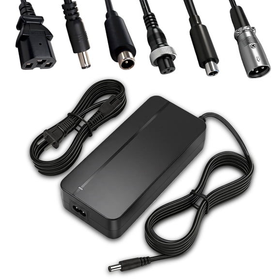 54.6V 2A Charger 7 in 1 Plugs for 48V 13S Lithium Batteries, 48V Li-ion Battery Power Adapters, UL 62368-1 Certified