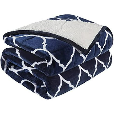 Weighted Blanket 15 lbs Queen Size 60x80 inches, Flannel Shaggy Sherpa Weighted Blanket for Adults Comfortable Weighted Blankets for Calming and Relax, Bed Sofa Heavy Blankets, Grey