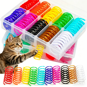 JoyArrive 80-Piece Cat Spring Toys Multicolor Set