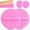 2 Pcs - Pink, variant on Soft Rubber Shower Scrubber, Painless Exfoliating Body Bath Glove with Easy-Grip Strap for Dead Skin, Deep Cleaning Back, Arms and Legs