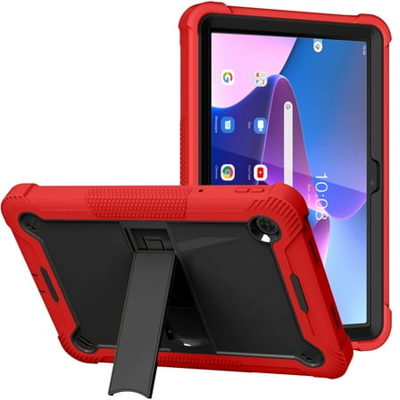 Case For Samsung Galaxy Tab S9 (10.2 inch) Tough Tablet Strong with Kickstand Hybrid Heavy Duty High Impact Shockproof Protective Stand Tablet Tablet Cover [ Red ]